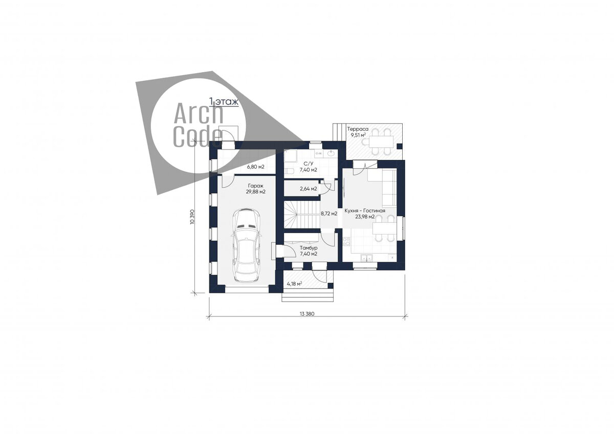 Проект двухэтажного дома «Мессалия» | ArchCode | Проектирование домов | Дзен