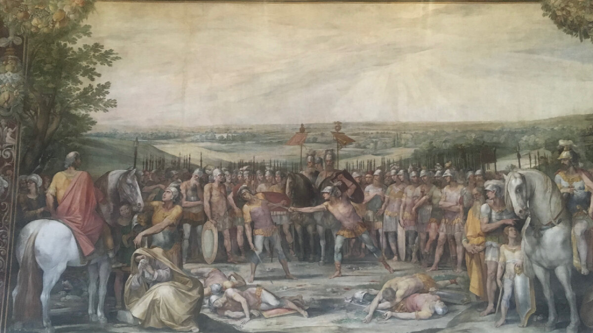 Кавалер д’Арпино «Битва Горациев и Куриациев» (1612 г.)