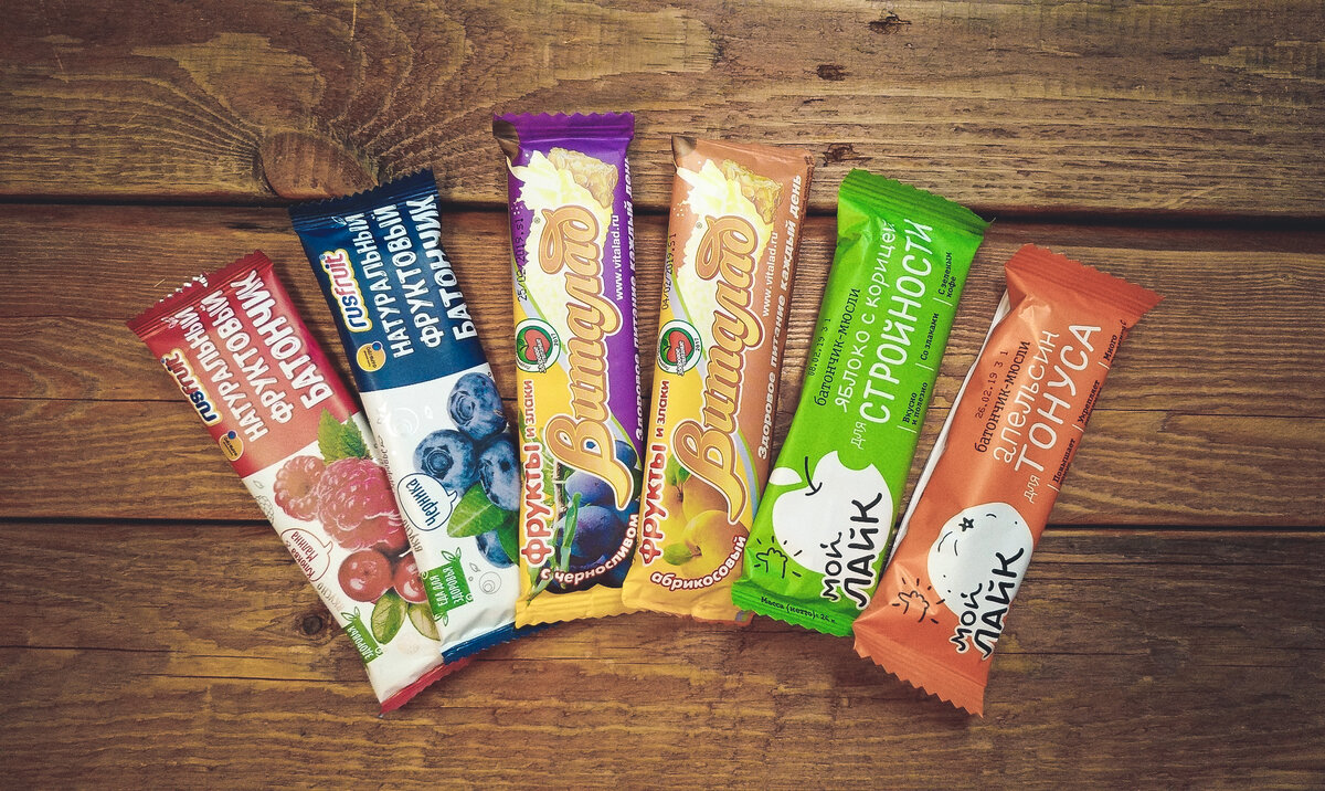 6 разных батончиков