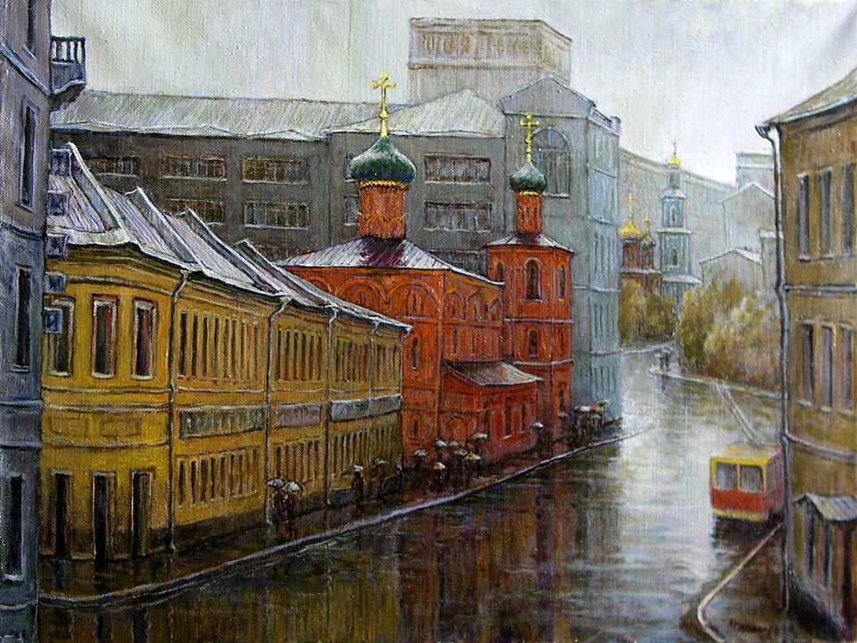 В. Качанов "Улица Забелина. Последний троллейбус", 1984