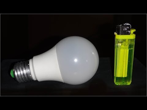 Зажигалка включает лампочку