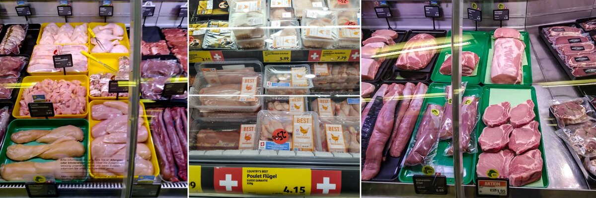 Курица и мясо (фото увеличивается)