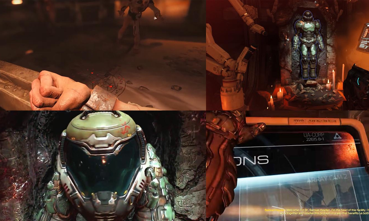 Doom 2016. Палач Рок освобождается из саркофага.