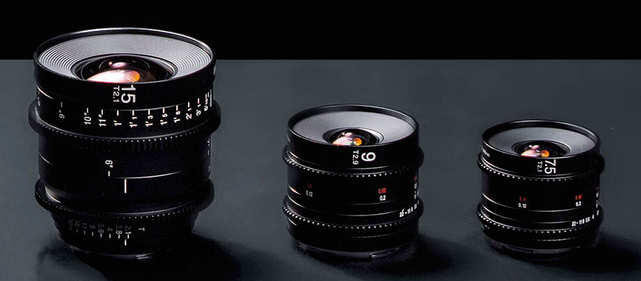 Laowa 7.5mm T2.1 Cine, 9mm T2.9 Zero-D Cine и 15mm T2.1 Zero-D Cine