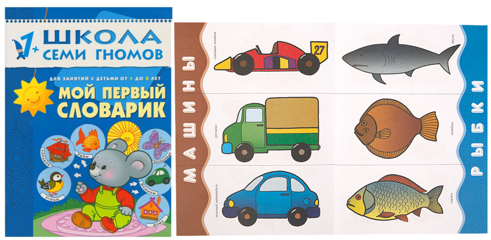 Обложка и разворот книжки "Мой первый словарик".