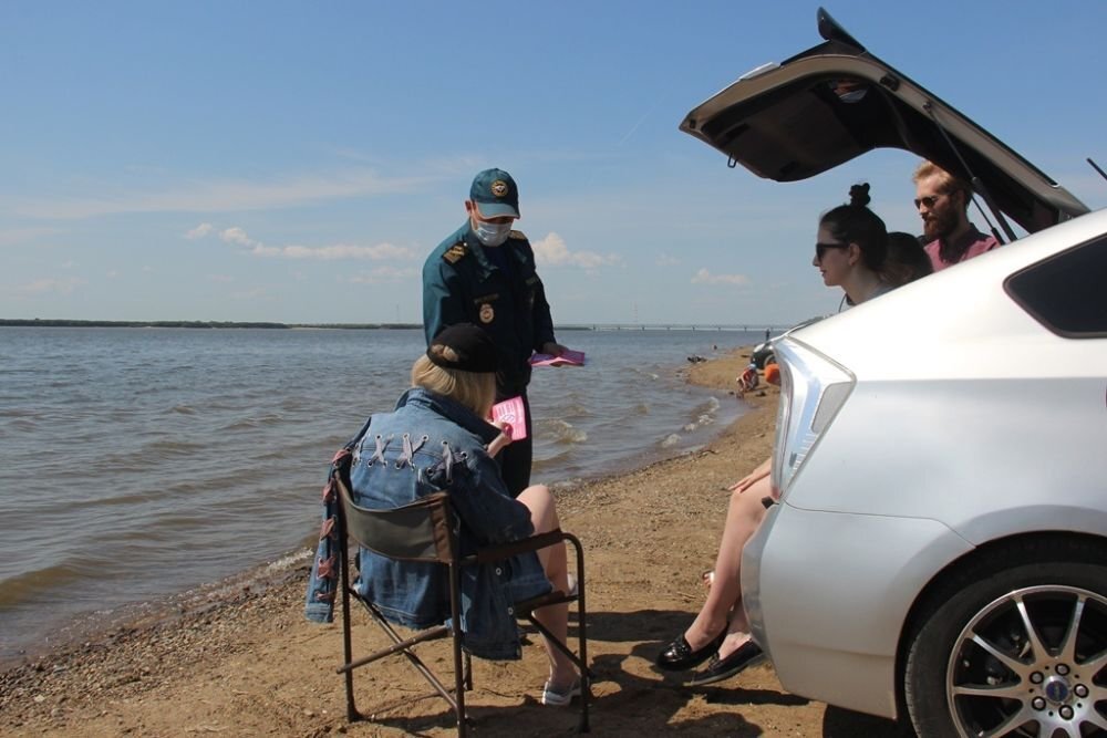 Выявление нарушителей ст.65 Водного кодекса РФ. Фото: 27.mchs.gov.ru