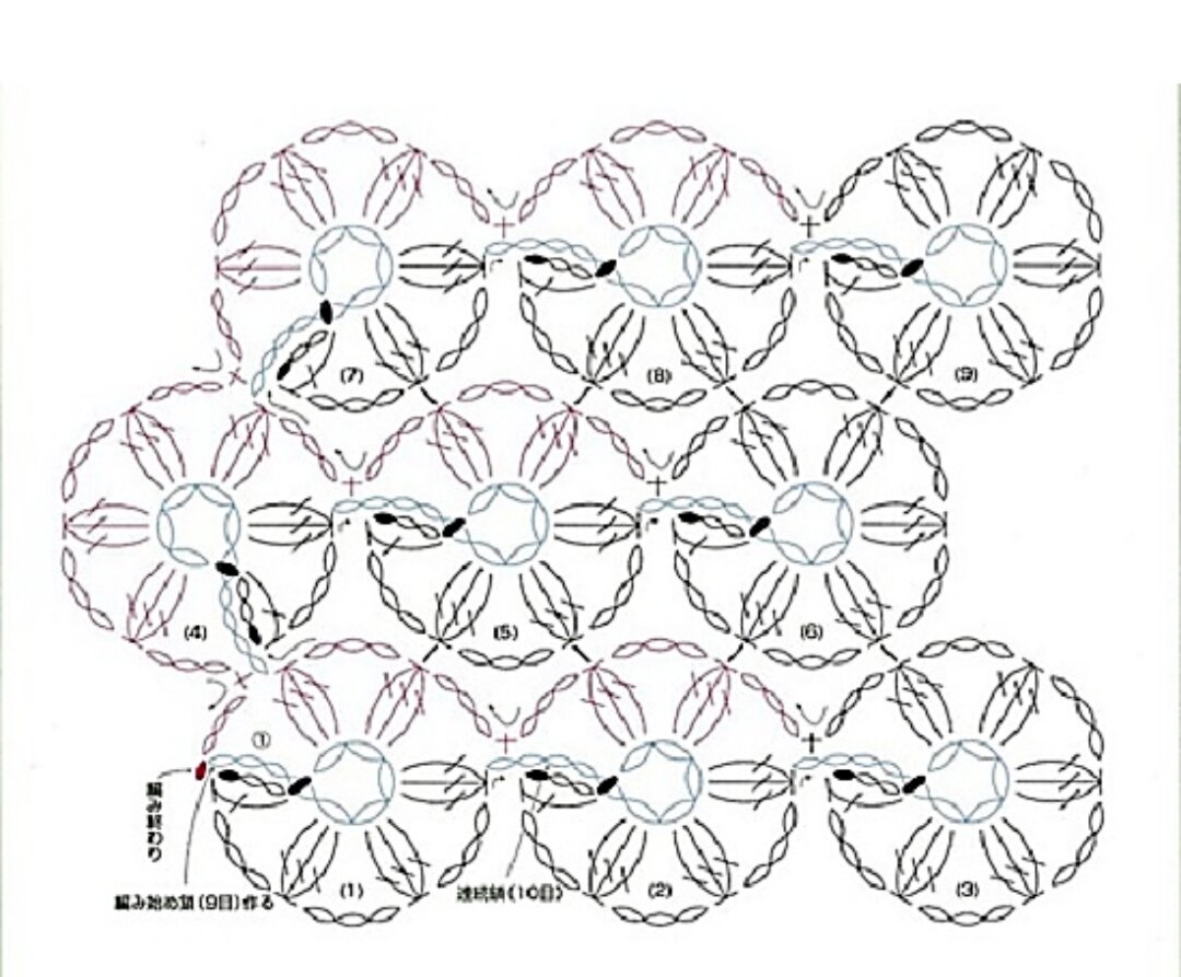 Японское безотрывное вязание крючком. Безотрывное вязание крючком цветочных мотивов. Японское безотрывное вязание крючком схемы. Схемы безотрывного вязания мотивов крючком.
