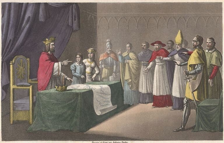 Людовик Благочестивый пишет завещание