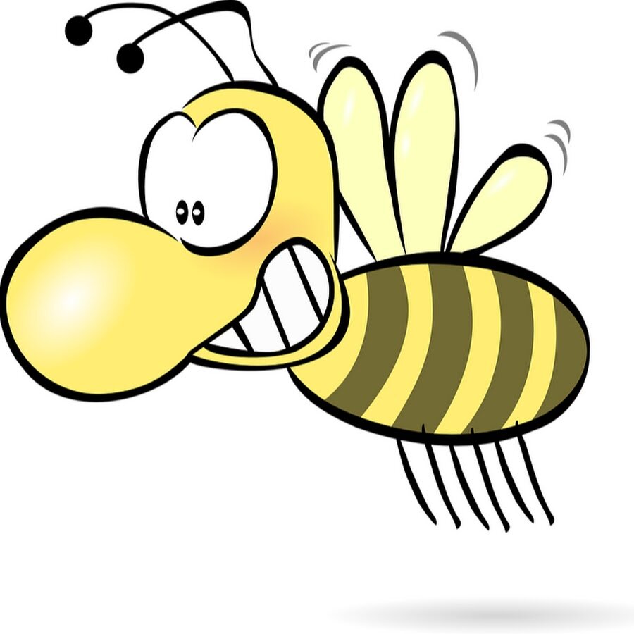 Очень злая пчела, потому что не настоящая.