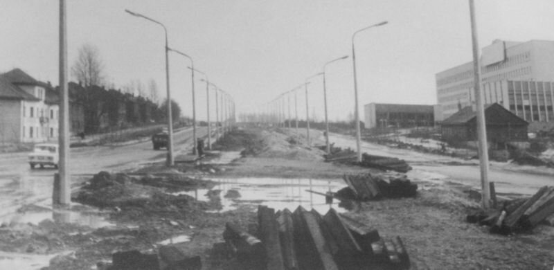 1974 год. Московский проспект у педагогического института (ВГУ имени Петра Машерова). Фото из собрания Витебского областного краеведческого музея