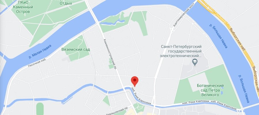 Аптекарский остров, карты Google