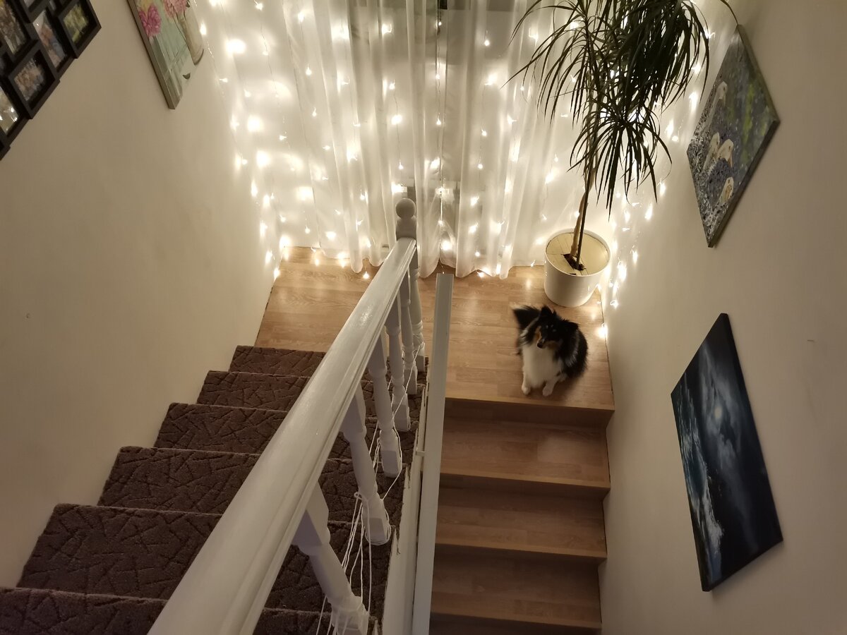 Украшение на лестнице.