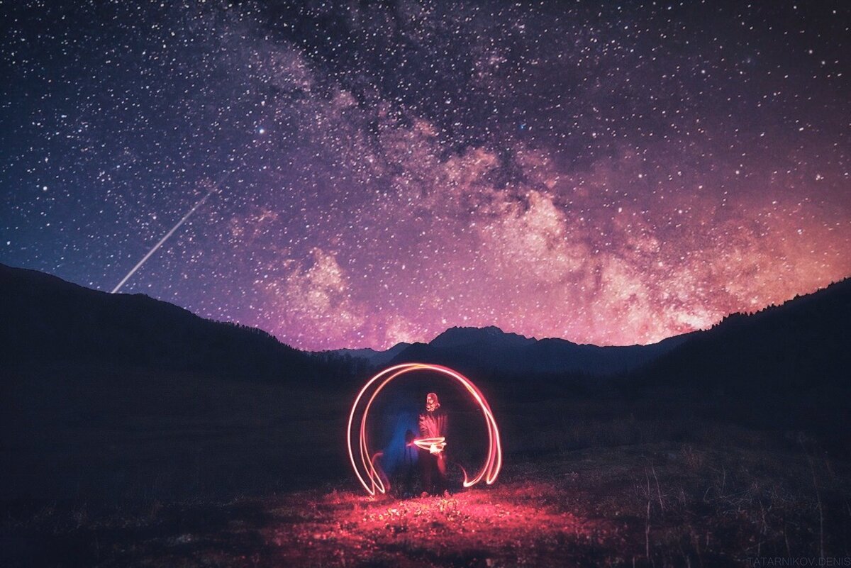 Звездное небо на перевале Пыв и немного магии фотошопа и цветокоррекции