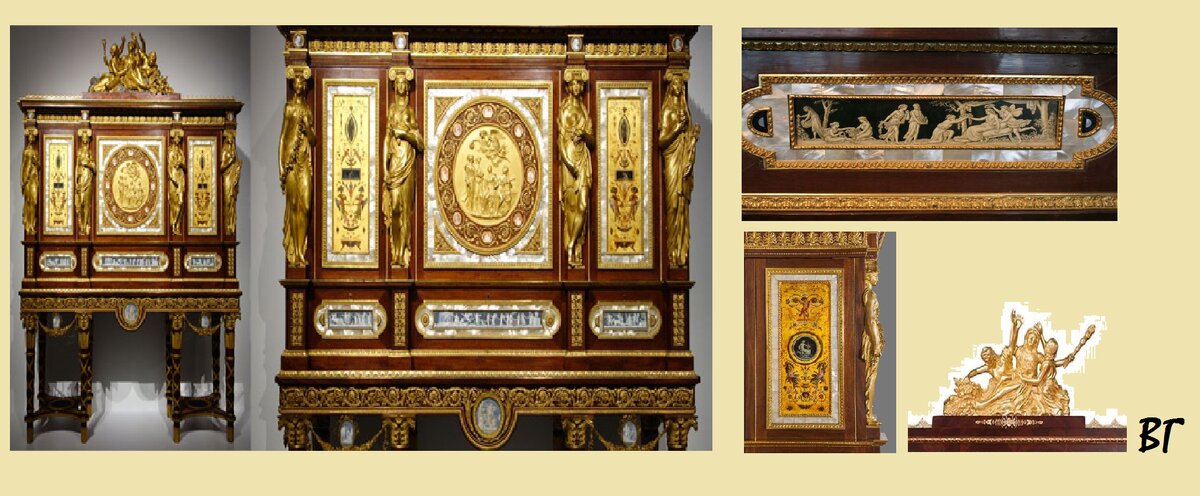 Детали шкафа для драгоценностей Марии-Антуанетты