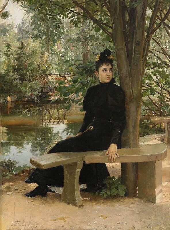 «На свидании». 1896. Холст, масло.  