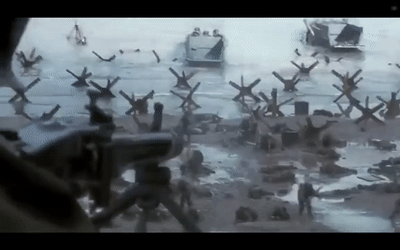 Огонь станковых пулеметов с берега практически выкосил первую волну