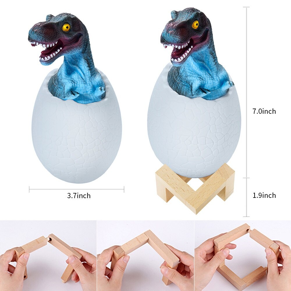 3d-лампа mgitik динозавр led043