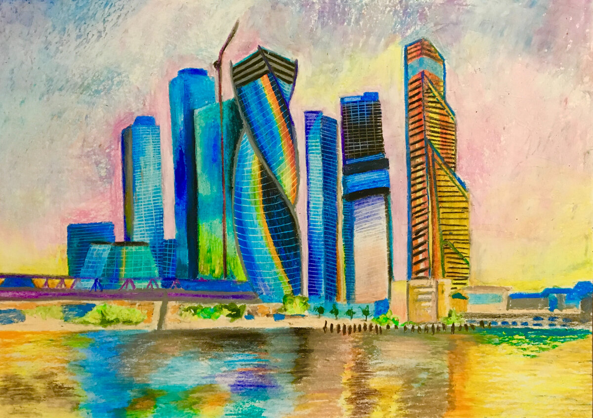 Рисунок москва сити 7 класс