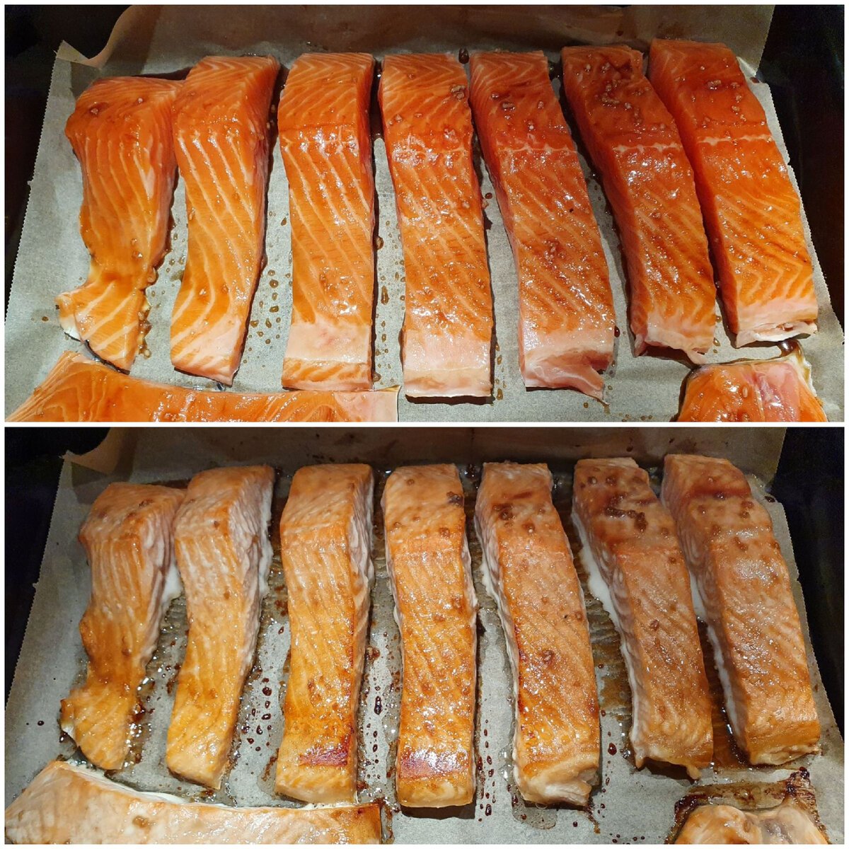 Лосось с мёдом и соевым соусом