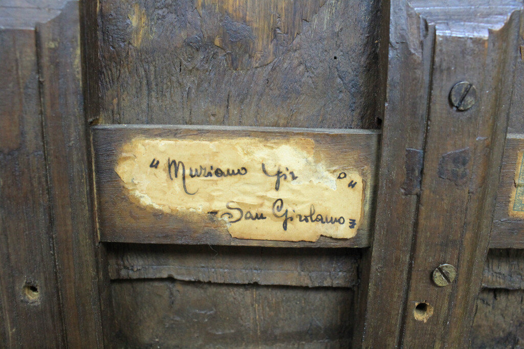 
Этикетка на обратной стороне работы
Джироламо Муциано «Святой Иероним»
БСИИ ASG, инв. № 04-0856