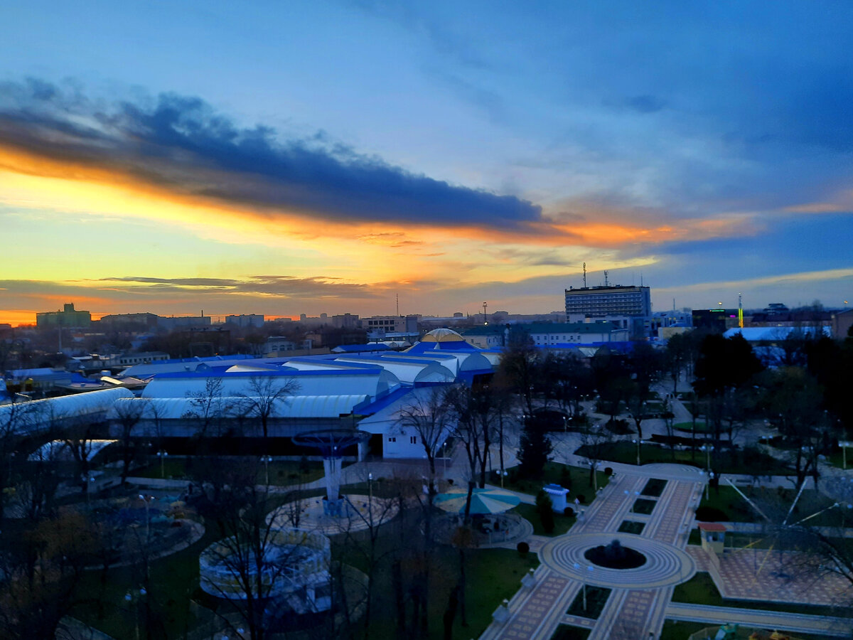 Фото заката с колеса обозрения