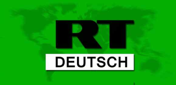 Логотип российского госканала на немецком языке «RT auf Deutsch».