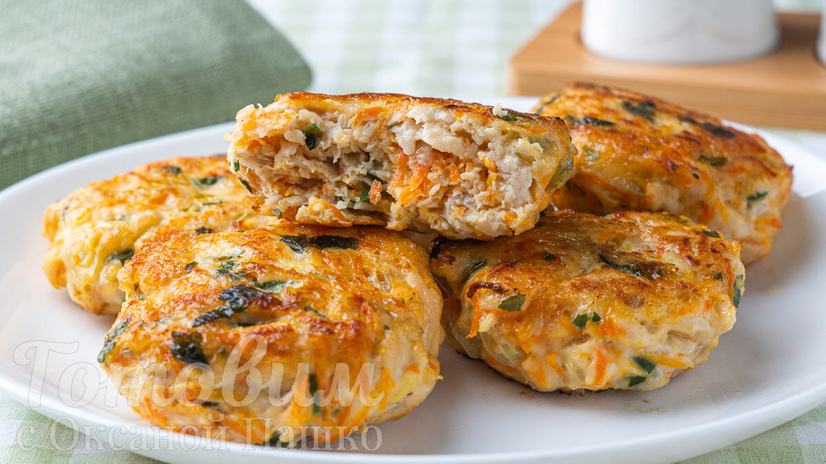 Куриные котлеты с овощами
