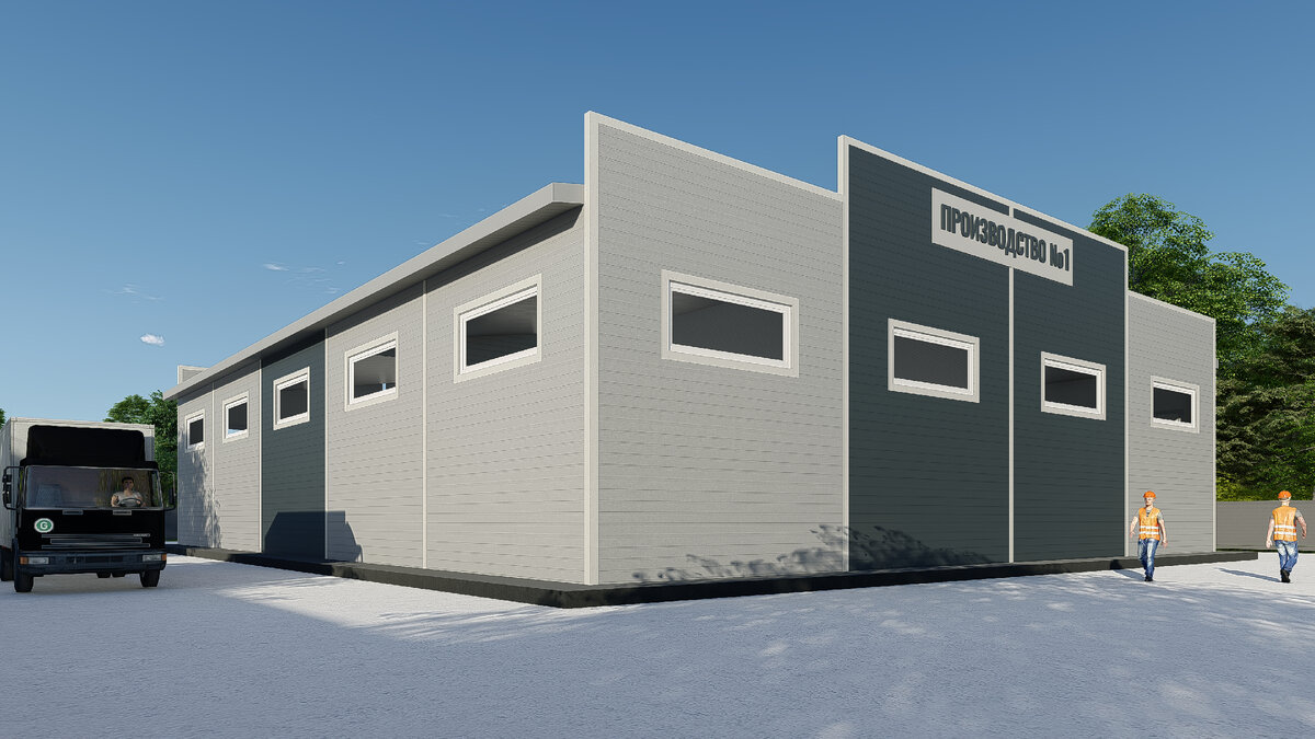 Готовый проект здания из сэндвич-панелей. Всего в базе свыше 220 готовых проектов. 