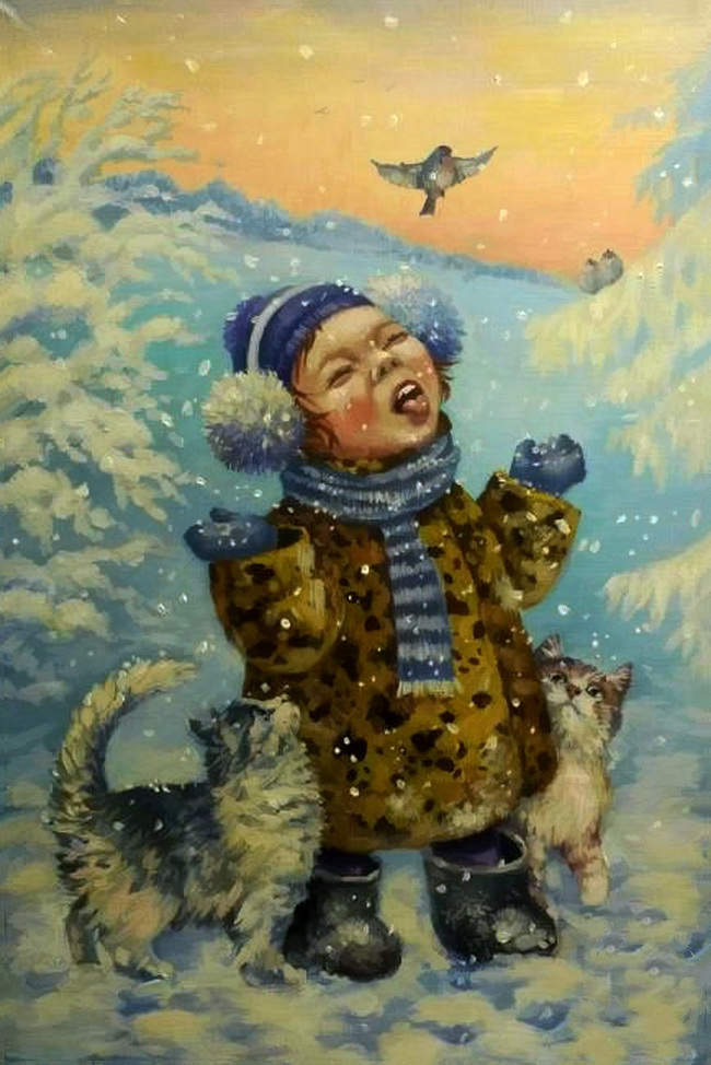 "Зимняя радость", художник Кира Панина