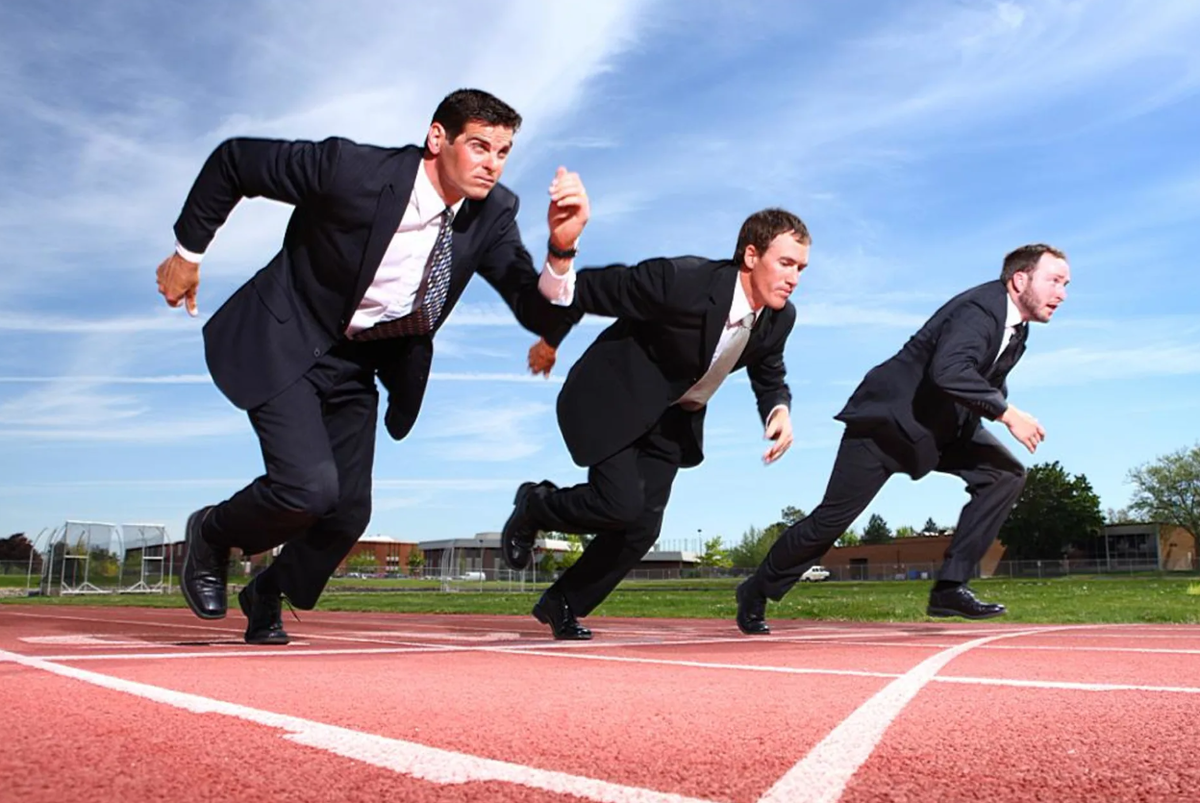 Высокая конкуренция на рынке. Противостояние мужчины и женщины. Корпоративные войны. Высокая конкуренция. Конкурент мир.