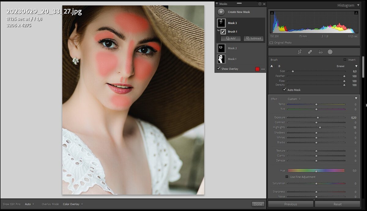    Adobe Lightroom даёт неплохие возможности для ретуши лица / Иллюстрация: Алиса Смирнова, Фотосклад.Эксперт