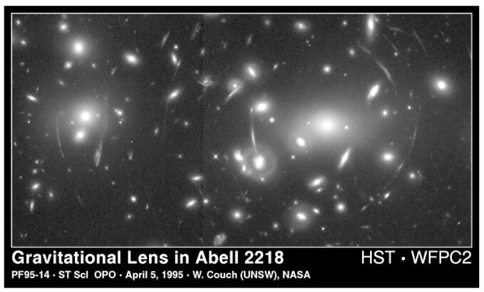 Что такое гравитационная линза и чем она отличается от оптической ...