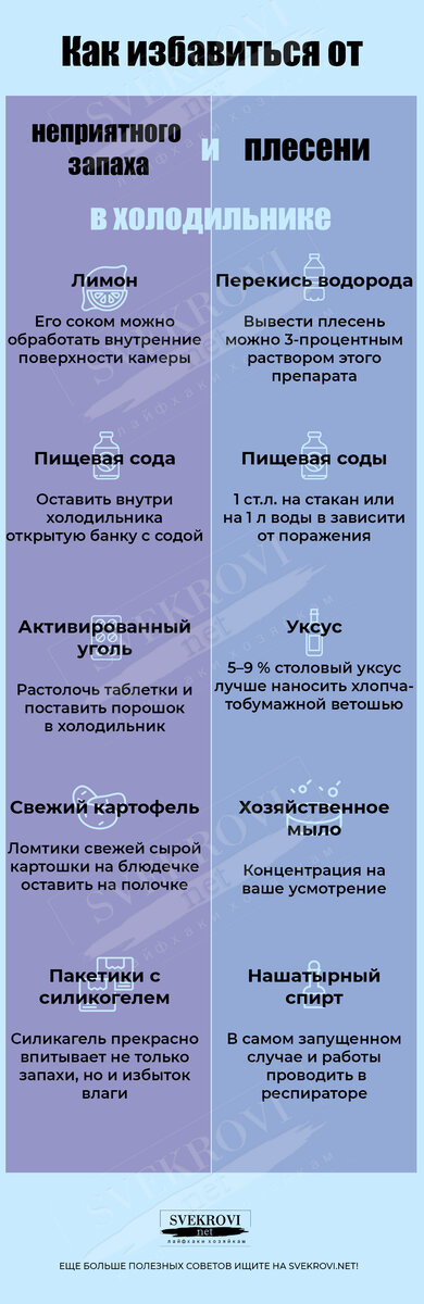 Что делать и как избавиться от неприятного запаха и плесени в холодильнике