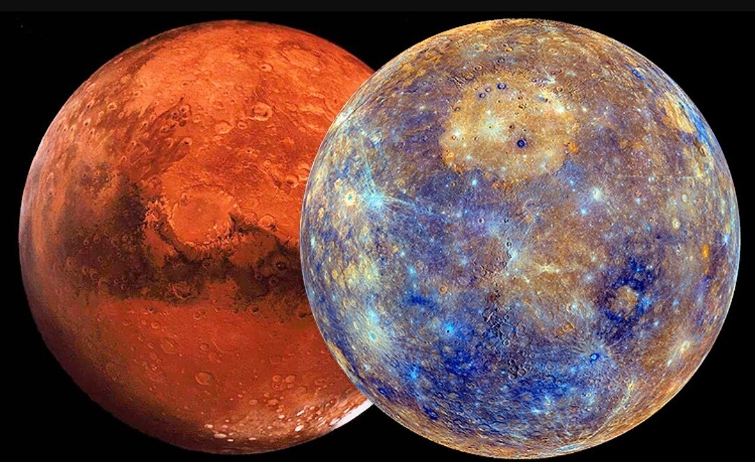 Марс и Меркурий Фото Google