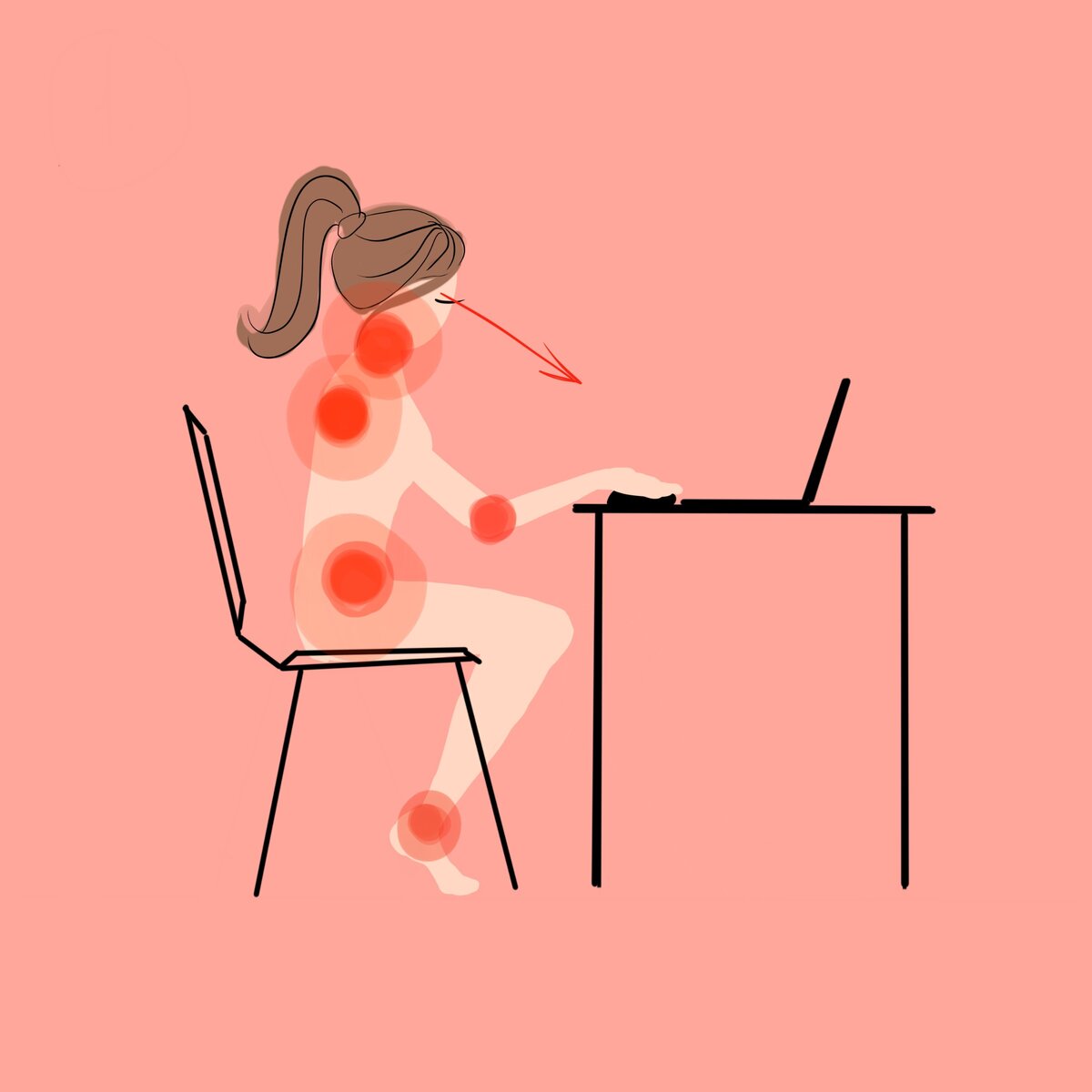 Серый офисный стул неудобен во всем.