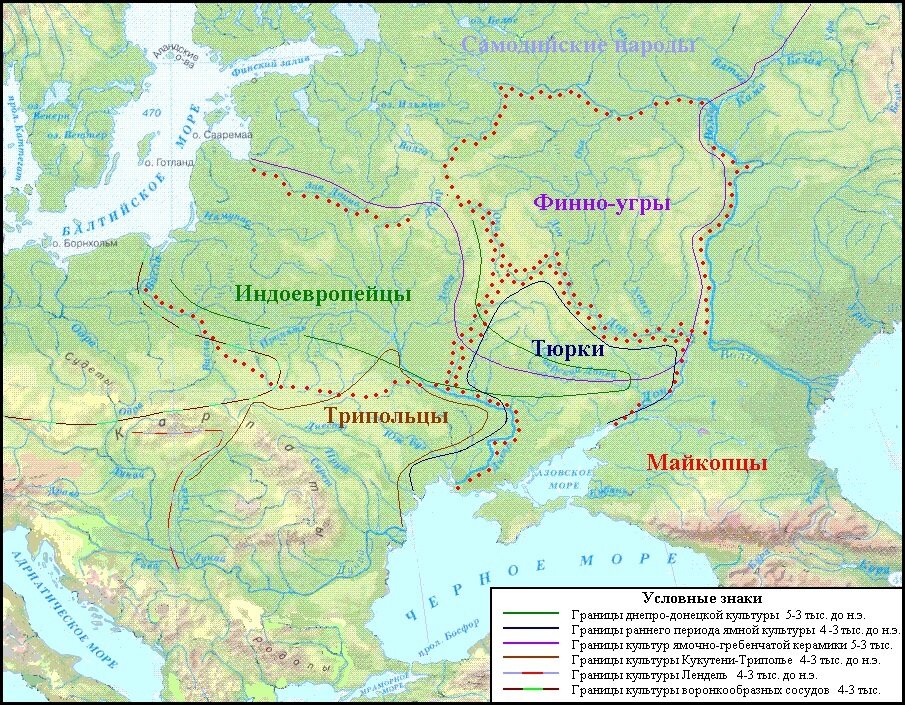 Трипольская культура карта