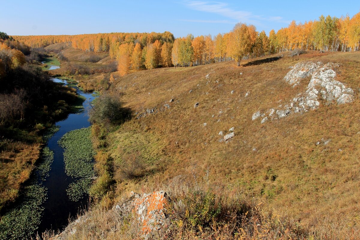 Вид на окрестности с территории городища