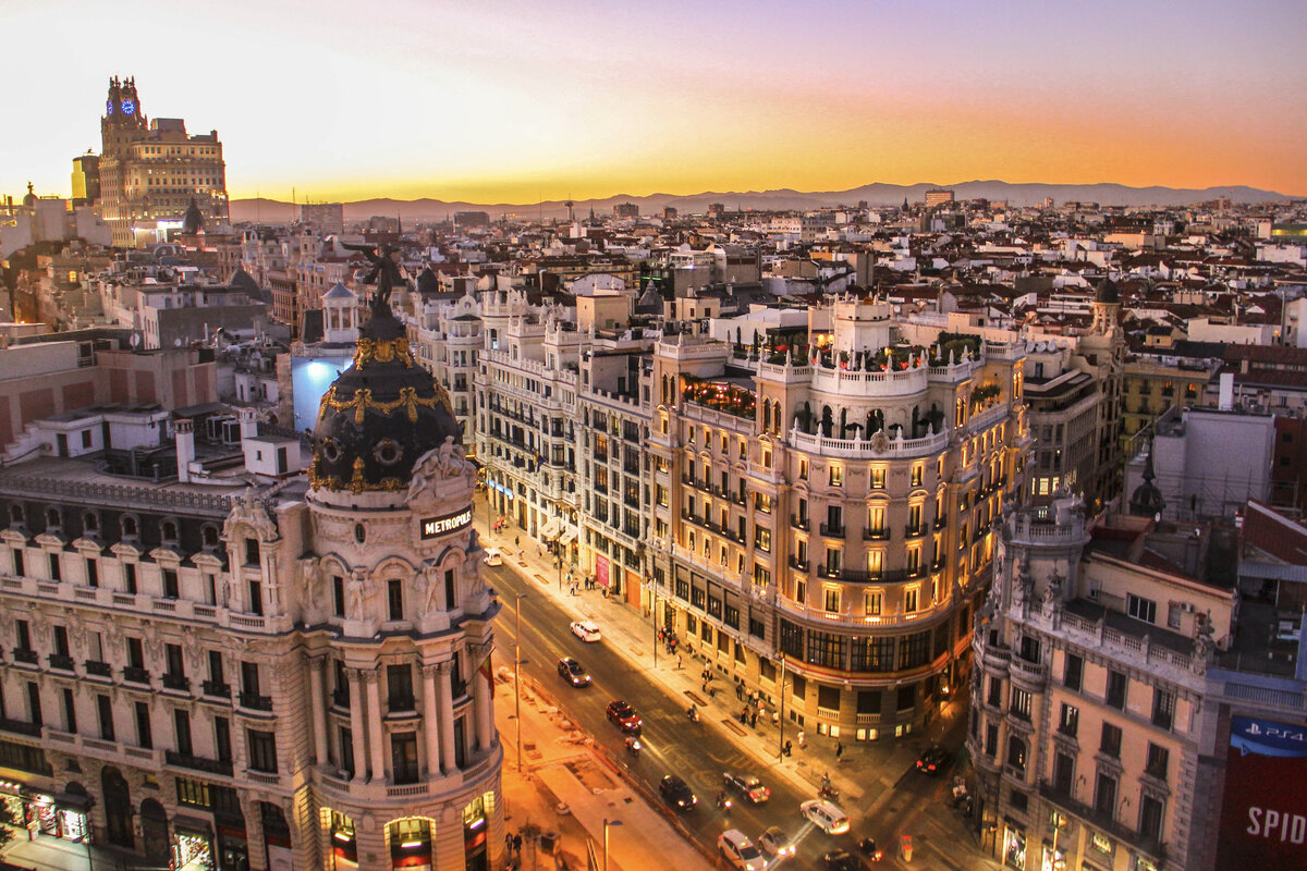 unsplash.com | Gran Vía, Madrid, Spain 