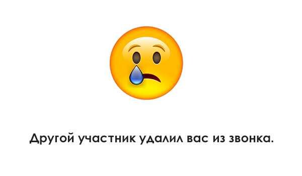 Такое сообщение можно увидеть, когда кто-то из участников удаляет ученика из звонка