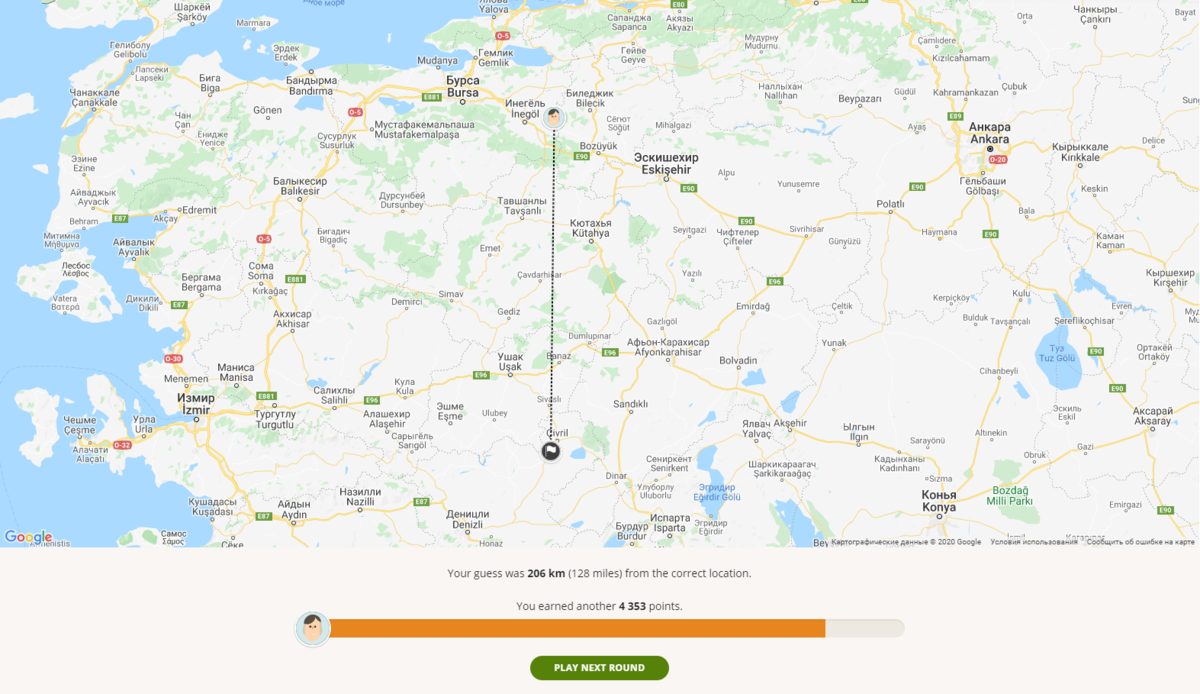 Карта с фотографиями местности гугл