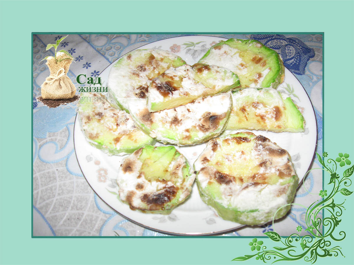 Кабачок на решетке. Готовим на костре.