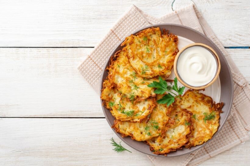 Драники с зелёным луком