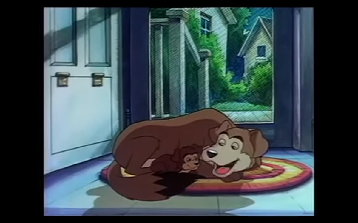 Скриншот из мультфильма «Первое Рождество Спанки». Сделан автором канала