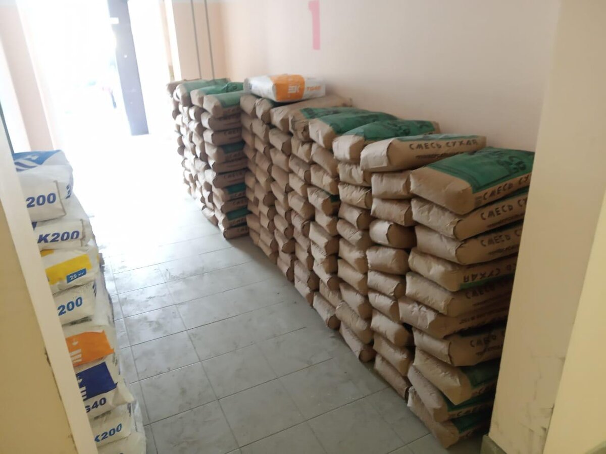 Почти под 5 тон вес материала