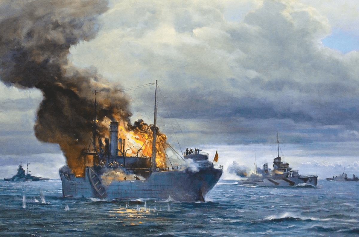 1942, 7 марта - героическая гибель в Норвежском море парохода "Ижора"  