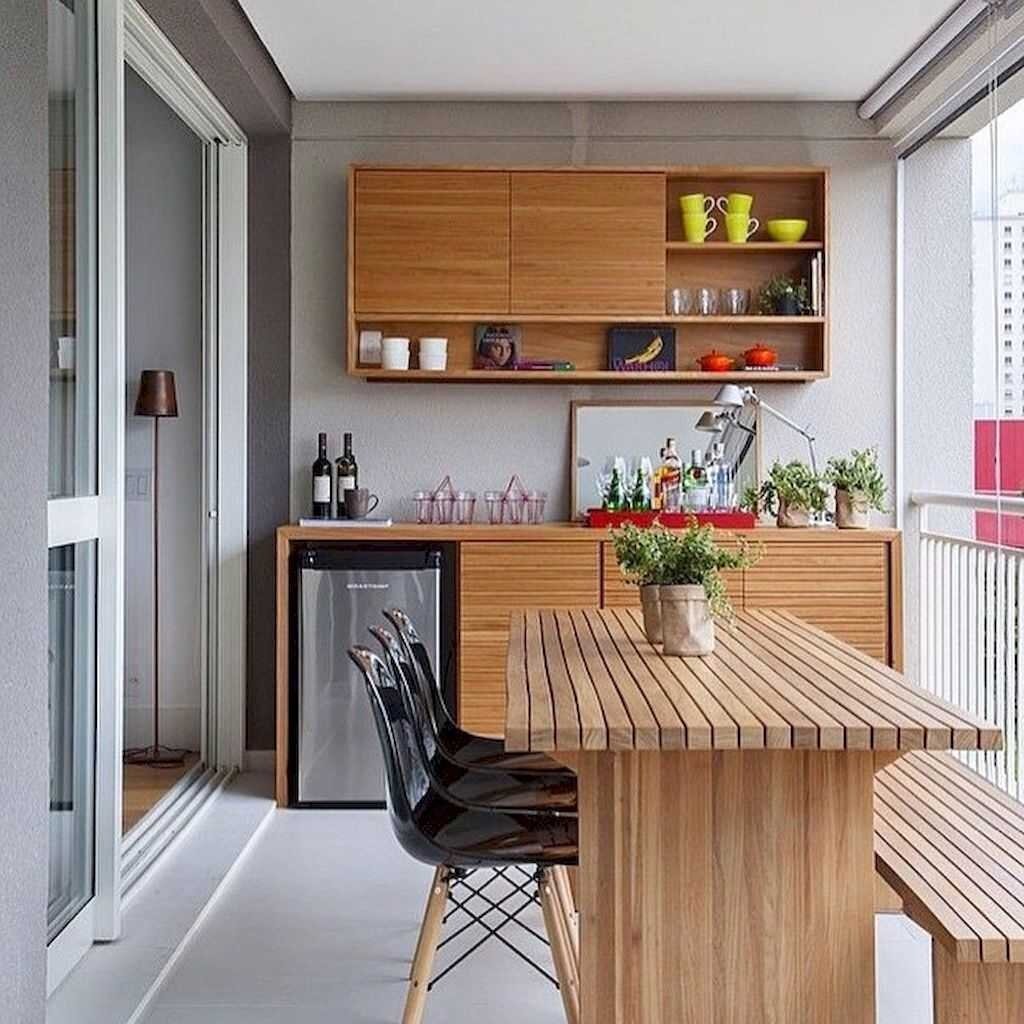 Дизайн кухни на балконе 4 кв м