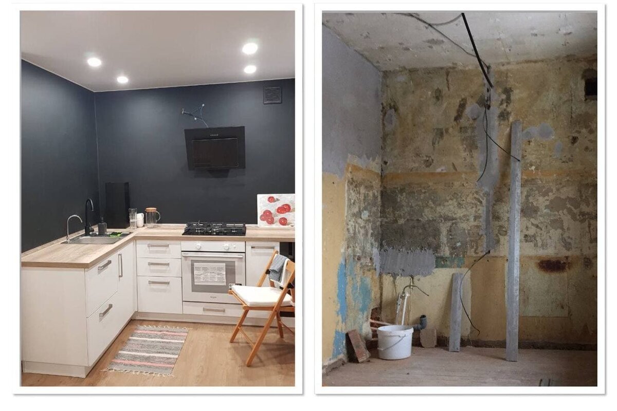 Наша кухня до и после