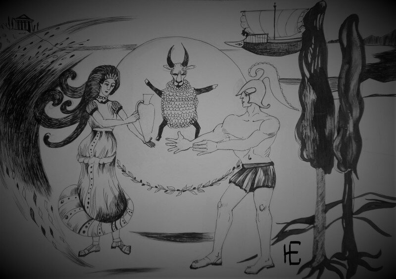 Медея и Язон. Моя иллюстрация.