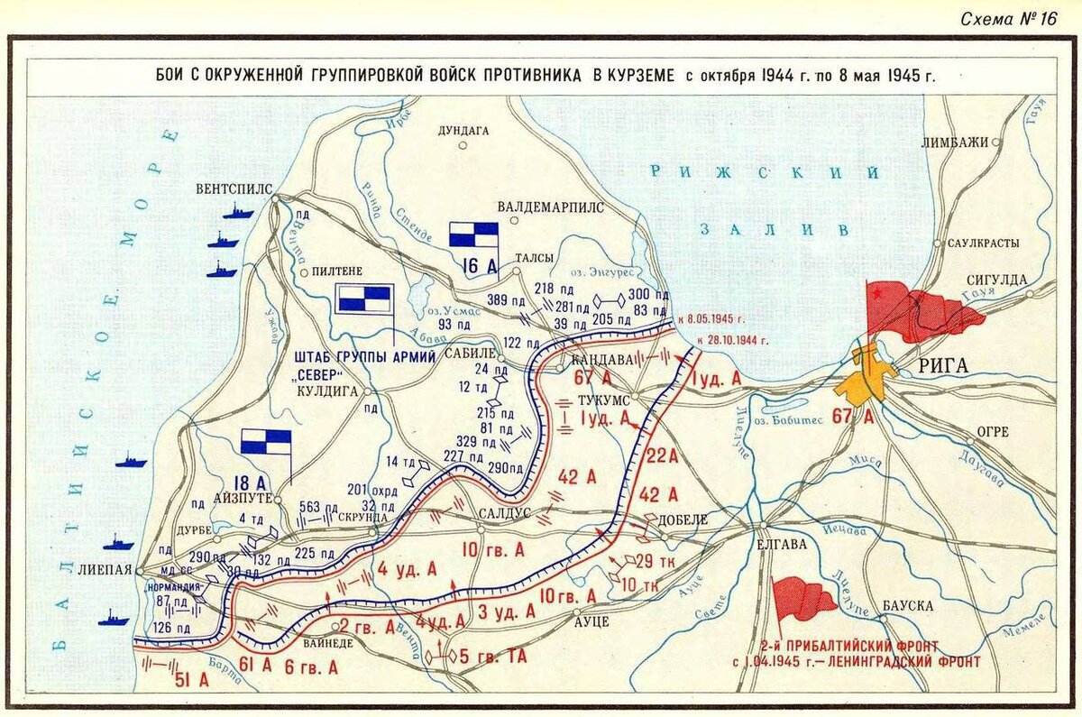 Карта Курляндского котла