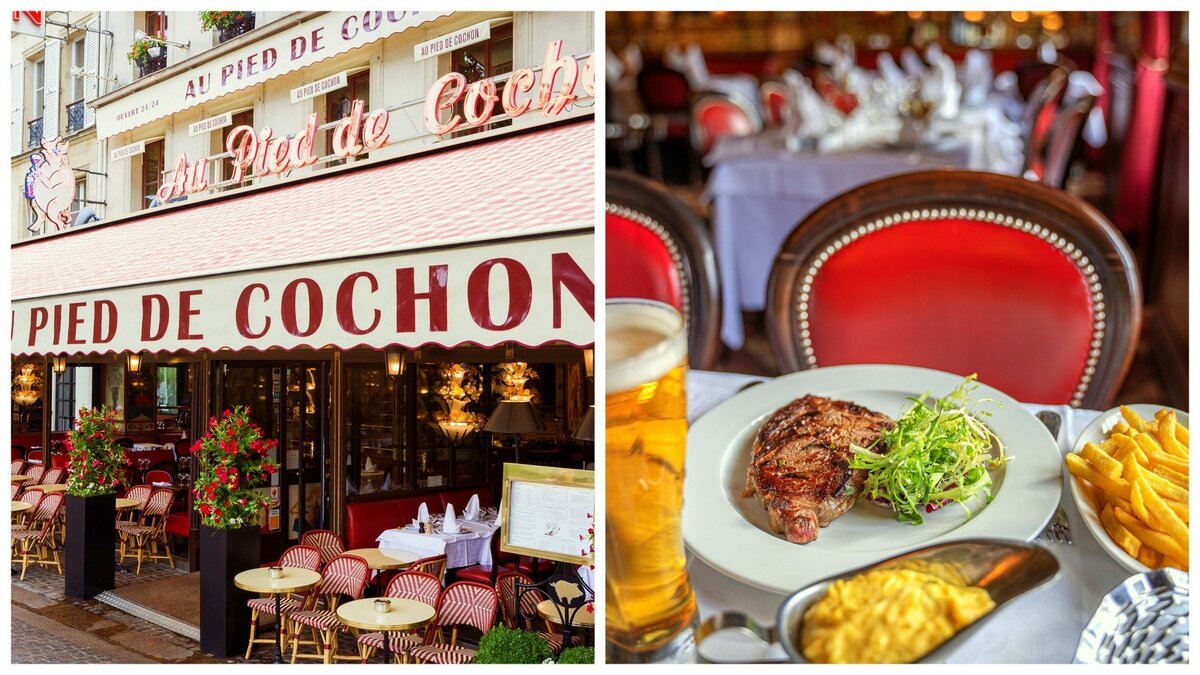 Брассери Au Pied de Cochon работает круглосуточно, что редкость для Парижа. Фото: Au Pied de Cochon